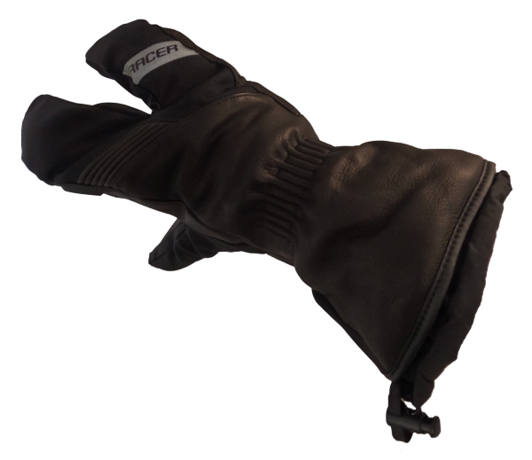 RACER Lobster3, schwarze warme Winterhandschuhe